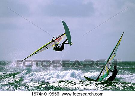 Windsurfing View Large Photo Image Stock Photograph - Windsurfing. Fotosearch