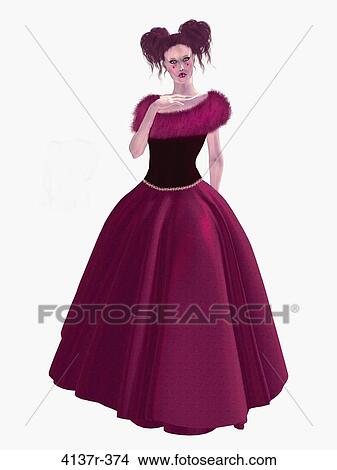 Young lady dressed in a gown View Large Photo Image Picture - Young lady dressed in a gown. Fotosearch