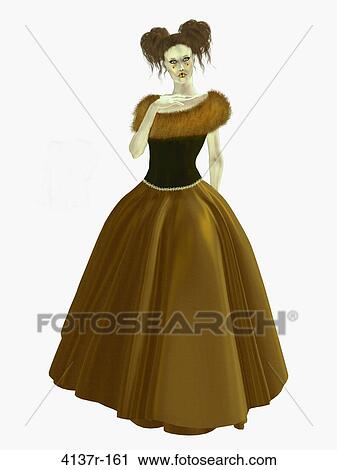 Young lady dressed in a gown View Large Photo Image Stock Image - Young lady dressed in a gown. Fotosearch