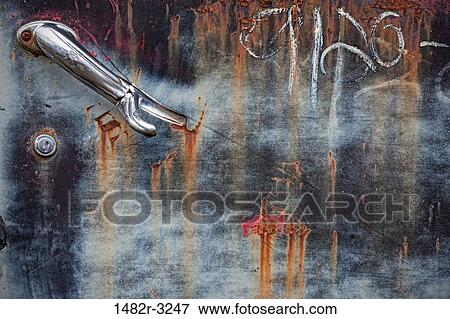 Detail of truck door and handle in wrecking yard View Large Photo Image Stock Photo - Detail of truck door and handle in wrecking yard. Fotosearch