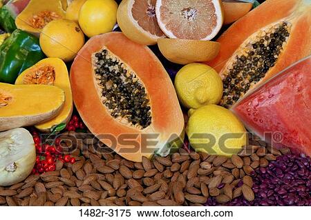 Display of Fruit and Grains View Large Photo Image Stock Photography - Display of Fruit and Grains. Fotosearch