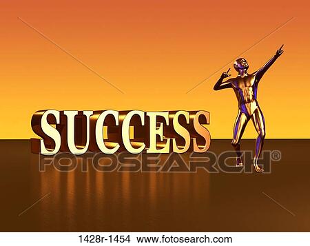 Golden Statue in front of Success Block Letters View Large Photo Image Picture - Golden Statue in front of Success Block Letters. Fotosearch