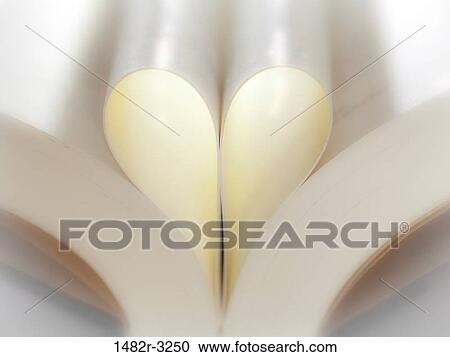 Pages in book folded to form heart View Large Photo Image Stock Image - Pages in book folded to form heart. Fotosearch