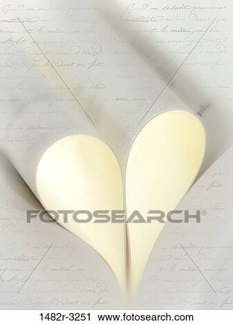 Pages in book folded to form heart View Large Photo Image Stock Image - Pages in book folded to form heart. Fotosearch