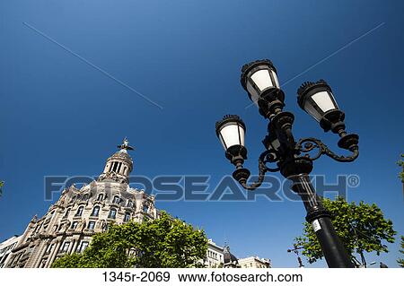 Spain, Barcelona, Passeig de Gracia View Large Photo Image Stock Photo - Spain, Barcelona, Passeig de Gracia. Fotosearch