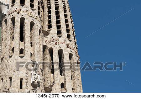 Stock Image - Spain, Barcelona, Sagrada Familia by Antoni Gaudi. Fotosearch