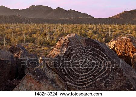 USA, Arizona, Tucson, Saguaro National Park, Hohokam Petroglyph View Large Photo Image Picture - USA, Arizona, Tucson, Saguaro National Park, Hohokam Petroglyph. Fotosearch