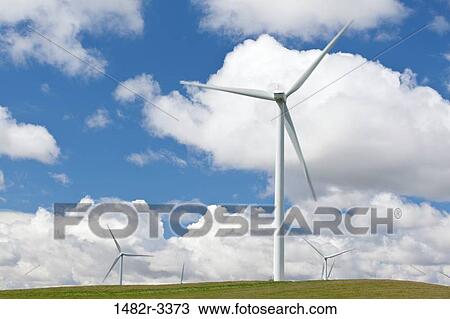USA, California, Birds Landing, View of Wind Turbines View Large Photo Image Stock Image - USA, California, Birds Landing, View of Wind Turbines. Fotosearch