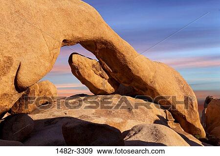 Stock Photo - USA, California, Joshua Tree National Park, Arch Rock. Fotosearch