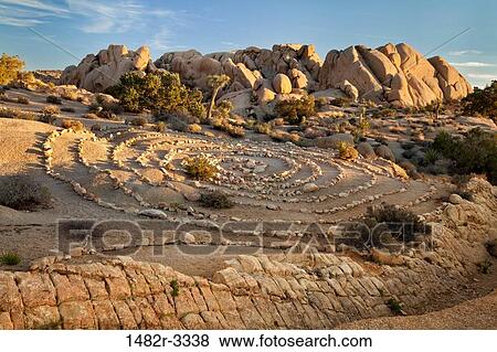 Stock Photo - USA, California, Joshua Tree National Park, Rock Art. Fotosearch