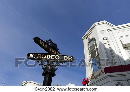 USA, California, Los Angeles, Beverly Hills, Rodeo Drive sign View Large Photo Image Stock Image - USA, California, Los Angeles, Beverly Hills, Rodeo Drive sign. Fotosearch