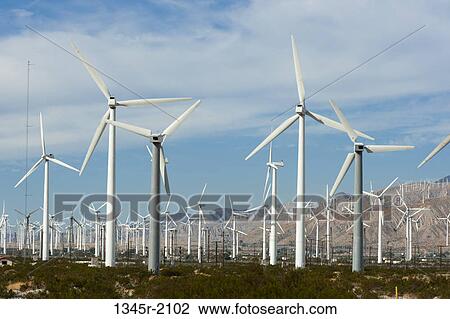 USA, California, Palm Springs, Wind turbines View Large Photo Image Stock Image - USA, California, Palm Springs, Wind turbines. Fotosearch