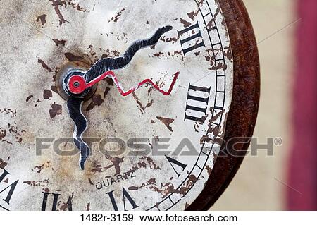Stock Photo - USA, California, San Diego, North Park, Old Clock. Fotosearch