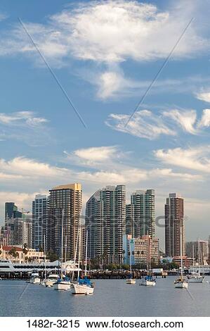 USA, California, San Diego, San Diego viewed from Harbor Island View Large Photo Image Stock Photography - USA, California, San Diego, San Diego viewed from Harbor Island. Fotosearch