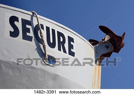 Stock Image - USA, Washington State, Detail of ship. Fotosearch