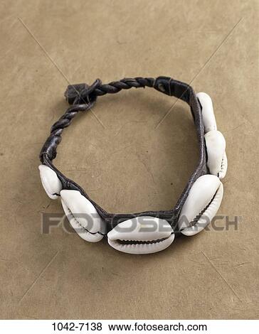 Cowrie Shell Bracelet, West Africa View Large Photo Image Stock Photo - Cowrie Shell Bracelet, West Africa. Fotosearch