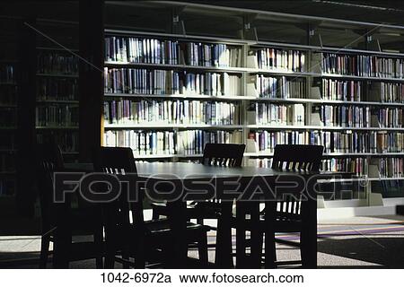 dark, table, books, still, deserted, library, quiet View Large Photo Image Stock Image - dark, table, books, still, deserted, library, quiet. Fotosearch