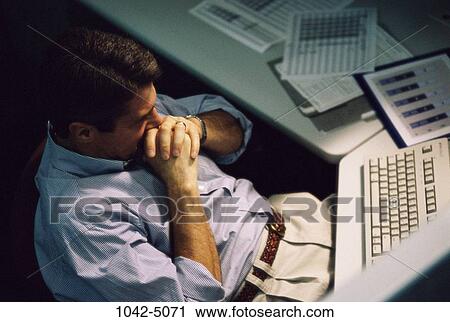 desk, stress, business, frustrated, contemplation, planning View Large Photo Image Stock Image - desk, stress, business, frustrated, contemplation, planning. Fotosearch
