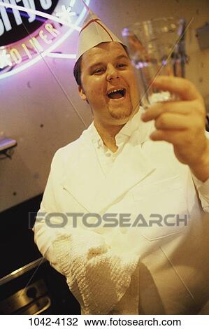 glass, cleaning, hospitality, Middle-aged, restaurant, proud View Large Photo Image Stock Image - glass, cleaning, hospitality, Middle-aged, restaurant, proud. Fotosearch