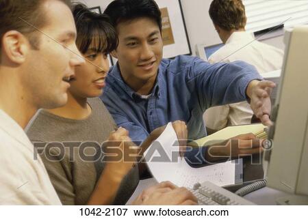 group, multiethnic, people, computer, business, casual, together View Large Photo Image Stock Photo - group, multiethnic, people, computer, business, casual, together. Fotosearch