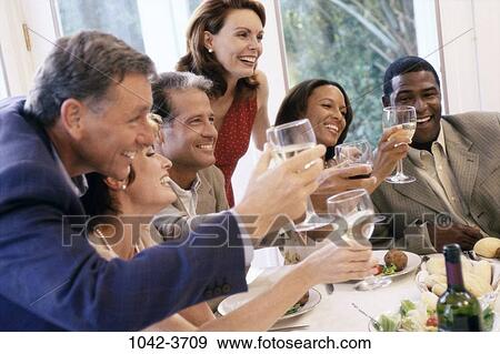 group, multiethnic, people, party, celebration, toasting, wine View Large Photo Image Stock Photo - group, multiethnic, people, party, celebration, toasting, wine. Fotosearch