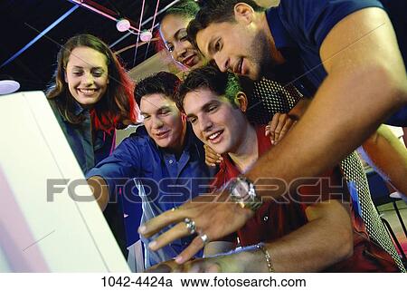 group, multiethnic, smiling, excited, computer, enthusiastic, business View Large Photo Image Stock Image - group, multiethnic, smiling, excited, computer, enthusiastic, business. Fotosearch
