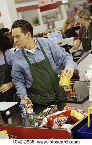 industry, shopping, store, grocery, food, cashier View Large Photo Image Stock Photo - industry, shopping, store, grocery, food, cashier. Fotosearch