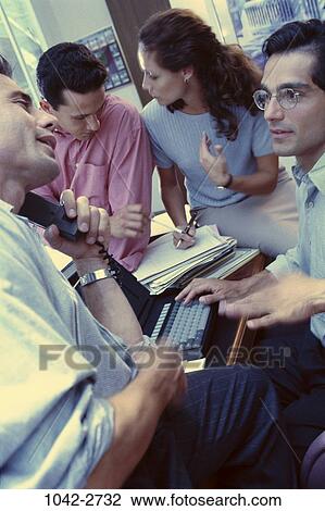 meeting, group, telephone, Hispanic, computer, laptop, phone View Large Photo Image Stock Image - meeting, group, telephone, Hispanic, computer, laptop, phone. Fotosearch