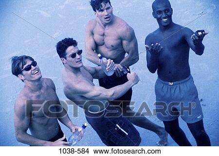 multiethnic, men, sand, overhead, people, beach, sunglasses View Large Photo Image Picture - multiethnic, men, sand, overhead, people, beach, sunglasses. Fotosearch