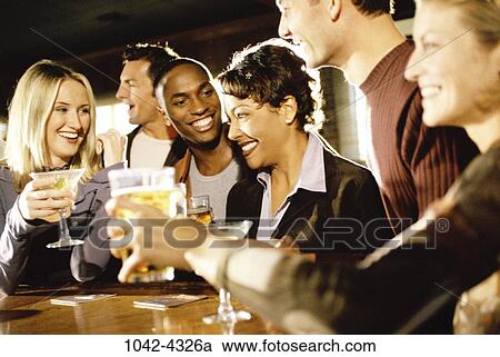 multiethnic, people, drinking, bar, friends, alcoholic View Large Photo Image Stock Image - multiethnic, people, drinking, bar, friends, alcoholic. Fotosearch