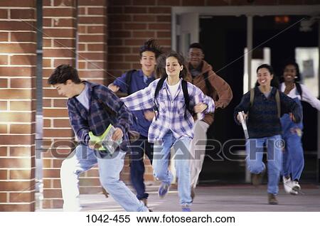 multiethnic, people, running, school, motion, outdoors View Large Photo Image Stock Photography - multiethnic, people, running, school, motion, outdoors. Fotosearch