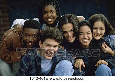 multiethnic, people, smiling, friendship, laughing, friends, smile View Large Photo Image Stock Image - multiethnic, people, smiling, friendship, laughing, friends, smile. Fotosearch