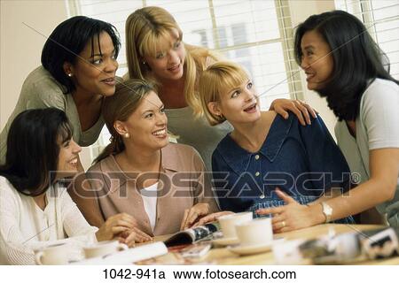multiethnic, women, groups, people, smiling, talking, listening View Large Photo Image Stock Image - multiethnic, women, groups, people, smiling, talking, listening. Fotosearch