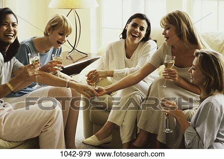 multiethnic, women, people, party, smiling, wine View Large Photo Image Stock Photo - multiethnic, women, people, party, smiling, wine. Fotosearch