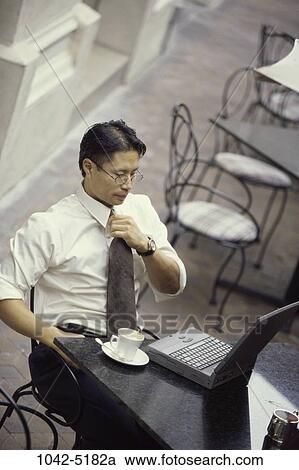people, Asian, computer, laptop, cafe, business View Large Photo Image Stock Image - people, Asian, computer, laptop, cafe, business. Fotosearch