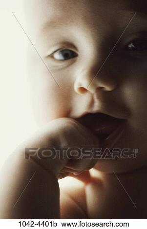 Stock Image - people, baby, headshot, Baby headshots. Fotosearch