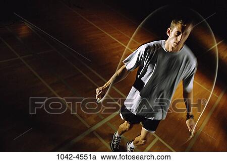 Stock Image - people, blur, jump, rope, jumping, shadow. Fotosearch