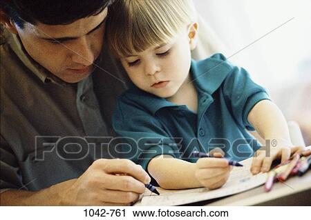 people, coloring, nurturing, watching, family View Large Photo Image Stock Image - people, coloring, nurturing, watching, family. Fotosearch