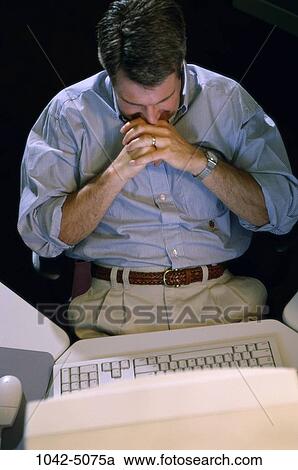 people, desk, sitting, computer, business, Middle-aged View Large Photo Image Stock Image - people, desk, sitting, computer, business, Middle-aged. Fotosearch