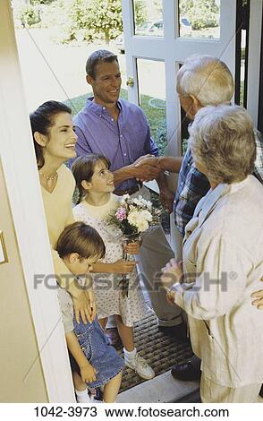 people, door, flowers, three, doorway, family, generations View Large Photo Image Stock Image - people, door, flowers, three, doorway, family, generations. Fotosearch