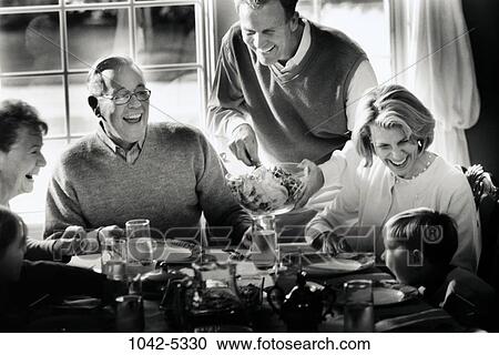 people, eating, celebration, laughing, joyous, commitment, dinner View Large Photo Image Stock Image - people, eating, celebration, laughing, joyous, commitment, dinner. Fotosearch