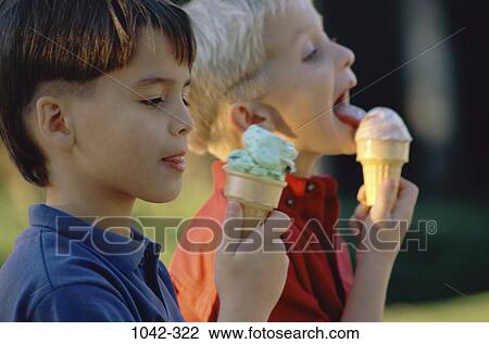 people, eating, licking, ice cream, happy, summer, outdoors View Large Photo Image Stock Image - people, eating, licking, ice cream, happy, summer, outdoors. Fotosearch