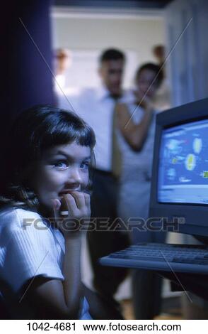 people, home, night, computer, girl, confrontation, family View Large Photo Image Stock Image - people, home, night, computer, girl, confrontation, family. Fotosearch