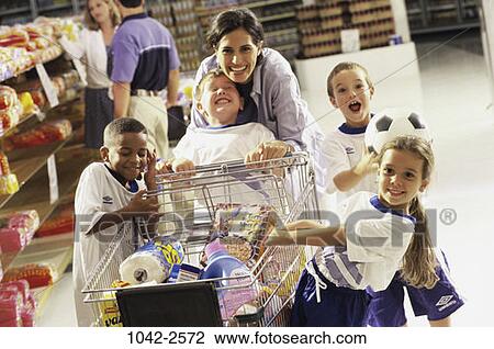 people, mother, shopping, family, store, cart View Large Photo Image Stock Image - people, mother, shopping, family, store, cart. Fotosearch