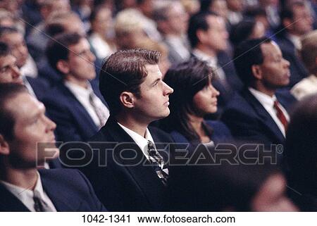 Stock Image - people, profile, suit, business, achievement, crowds, commitment. Fotosearch