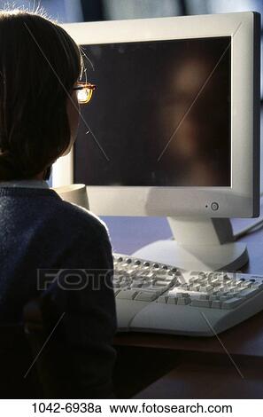 people, reflection, woman, monitor, computer, Middle-aged, reflecting View Large Photo Image Stock Image - people, reflection, woman, monitor, computer, Middle-aged, reflecting. Fotosearch