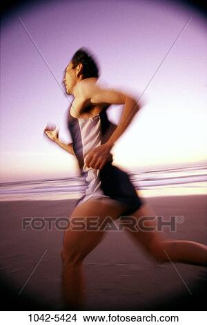 people, running, active, healthy, beach, jogging View Large Photo Image Picture - people, running, active, healthy, beach, jogging. Fotosearch