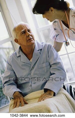 people, senior, patient, nurse, nursing home, concern View Large Photo Image Picture - people, senior, patient, nurse, nursing home, concern. Fotosearch