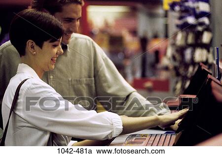 people, smiling, couple, computer, shopping, smile View Large Photo Image Stock Image - people, smiling, couple, computer, shopping, smile. Fotosearch