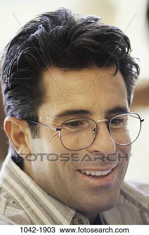 people, smiling, eyeglasses, Middle-aged, smile, brunette View Large Photo Image Stock Image - people, smiling, eyeglasses, Middle-aged, smile, brunette. Fotosearch